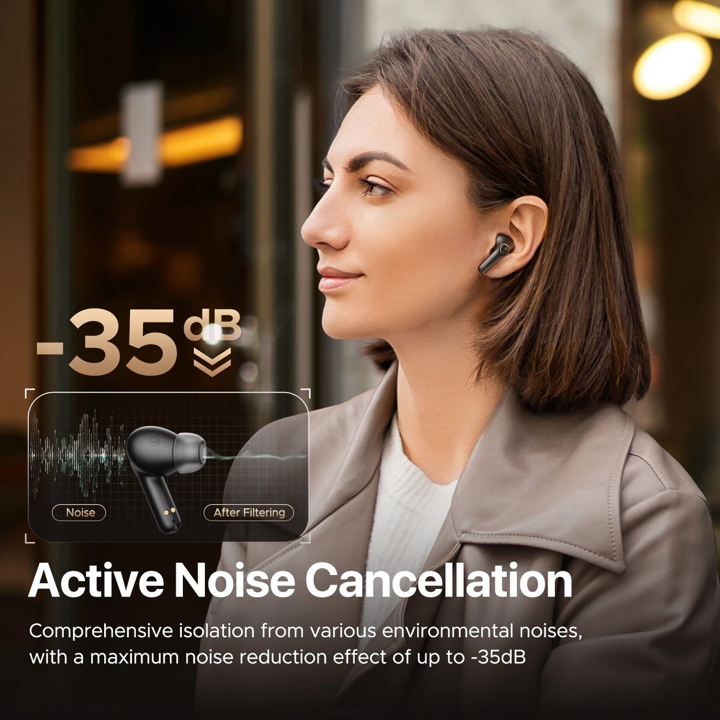 SoundPEATS T3 pro Wireless Earbuds Active Noise Cancelling Bluetooth