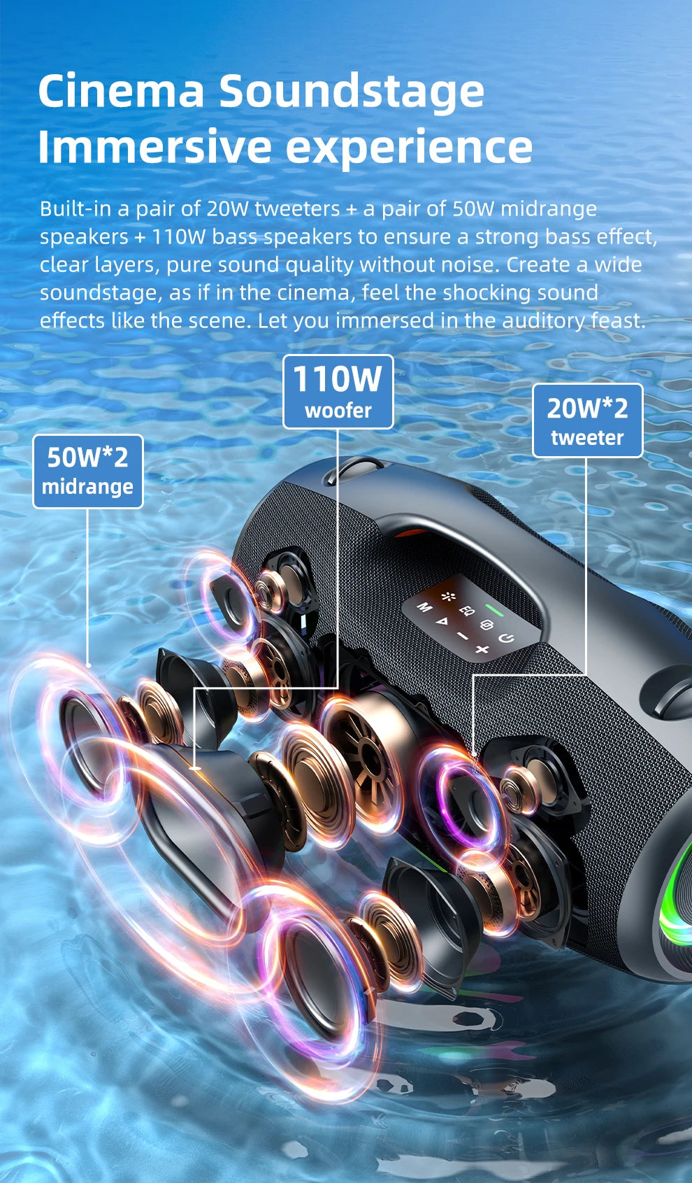 Zealot S89 250W Portable Bluetooth Speaker