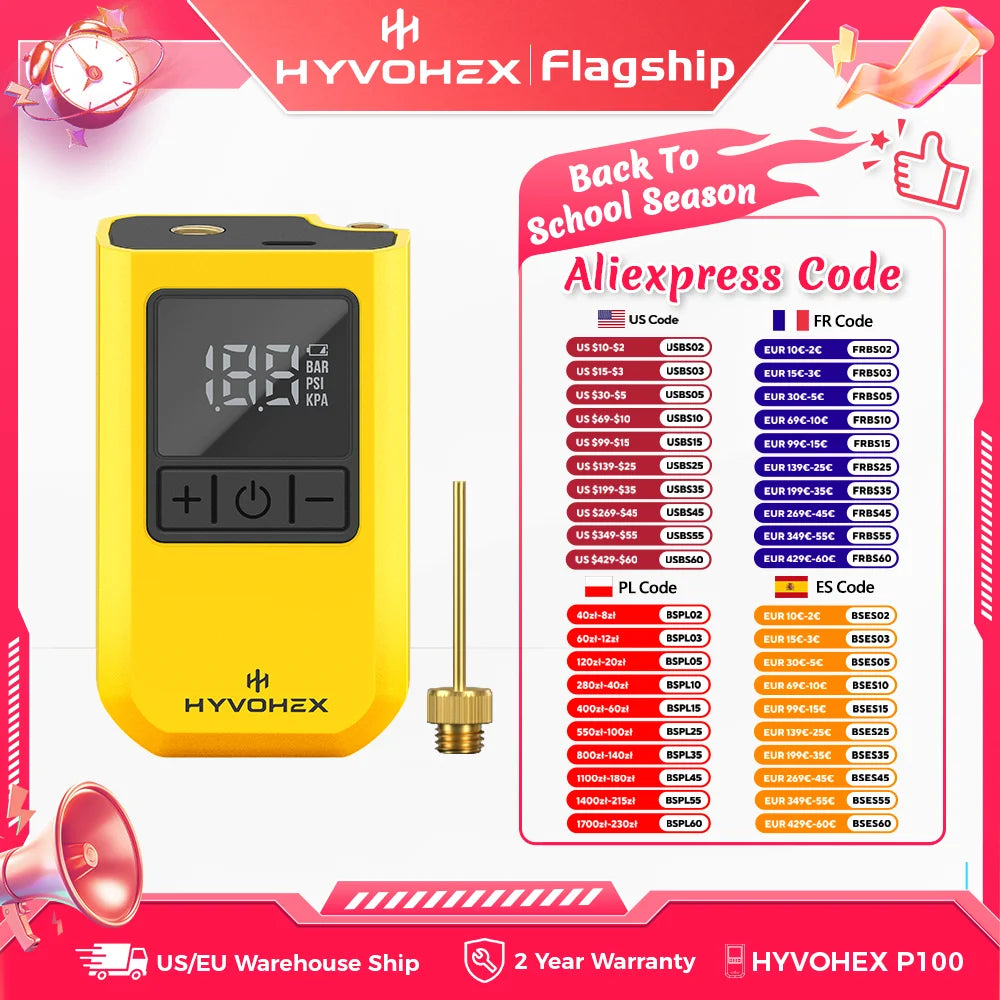 P100 Portable Electric Ball Pump Digital LED Display