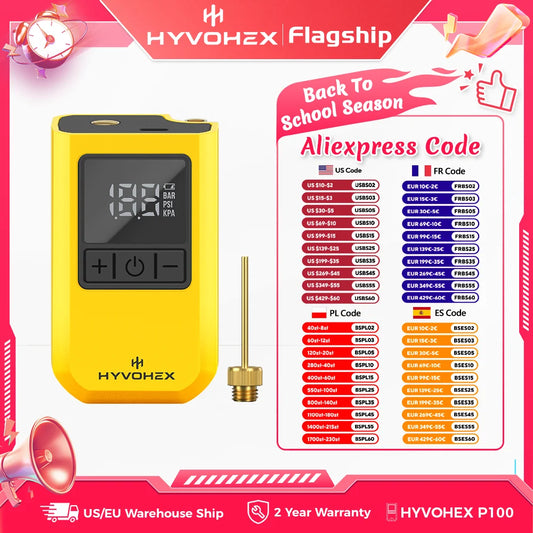 P100 Portable Electric Ball Pump Digital LED Display