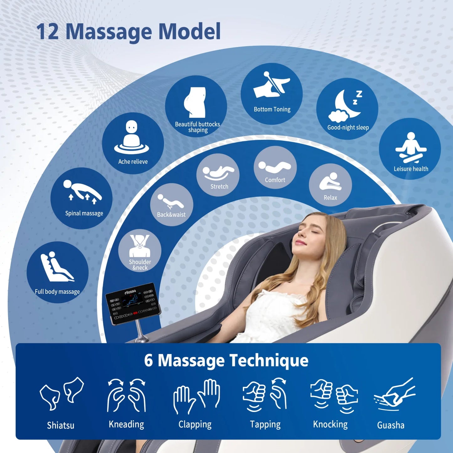 2025 4D Massage Chairs AI Voice Control Zero Gravity Massage Chairs Full Body Shiatsu Scan and Recliner Chair with Yoga Stretch