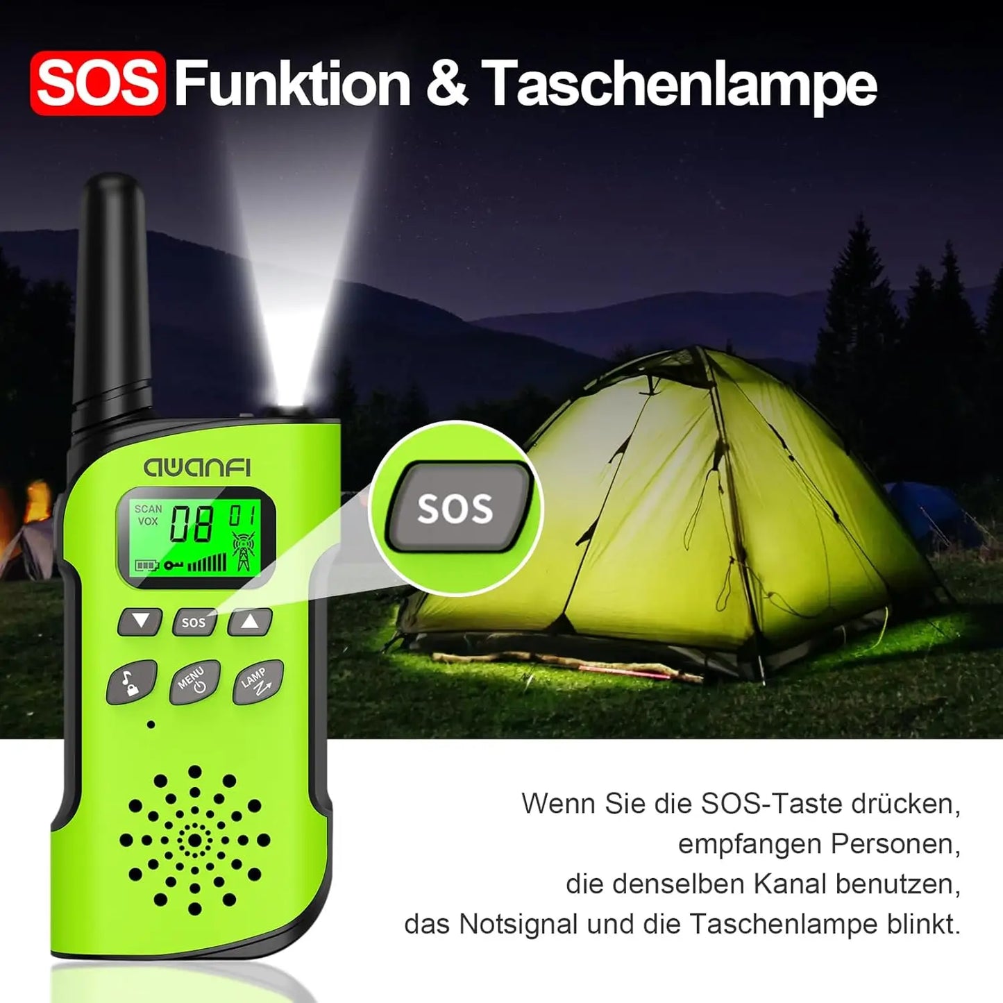 AWANFI Walkie Talkie Children, 3-12 Years, Walkie Talkie
