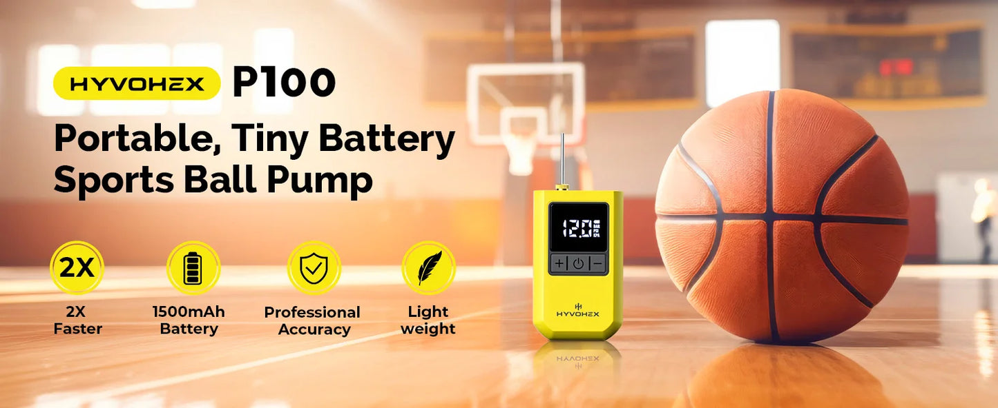 P100 Portable Electric Ball Pump Digital LED Display