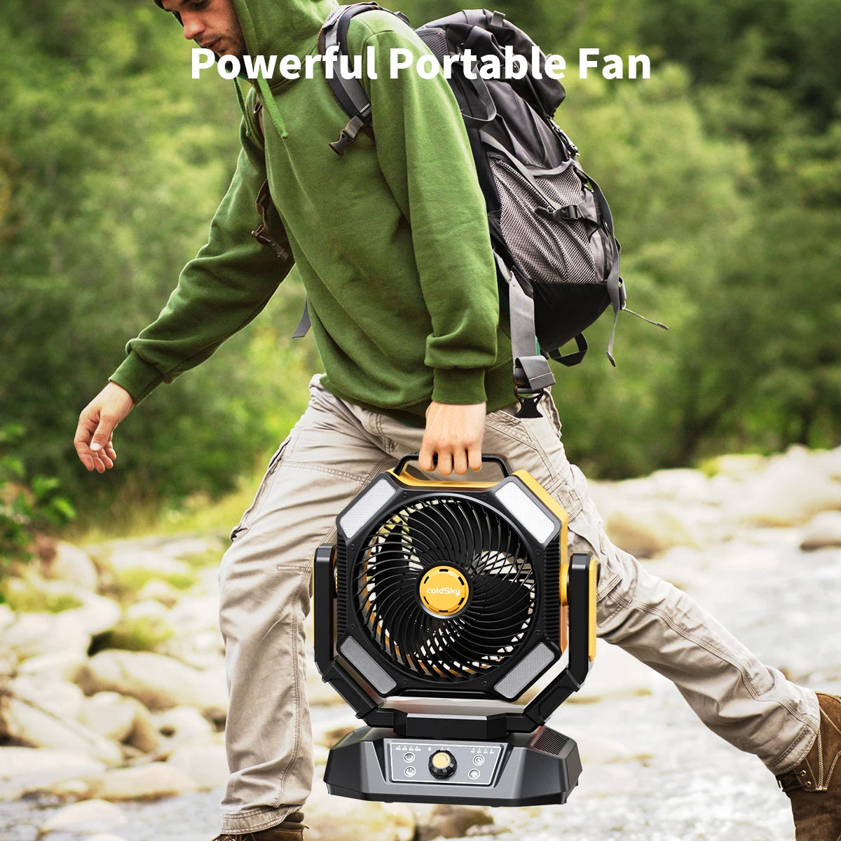 coldSky 40000mAh Camping Fan Battery Operated