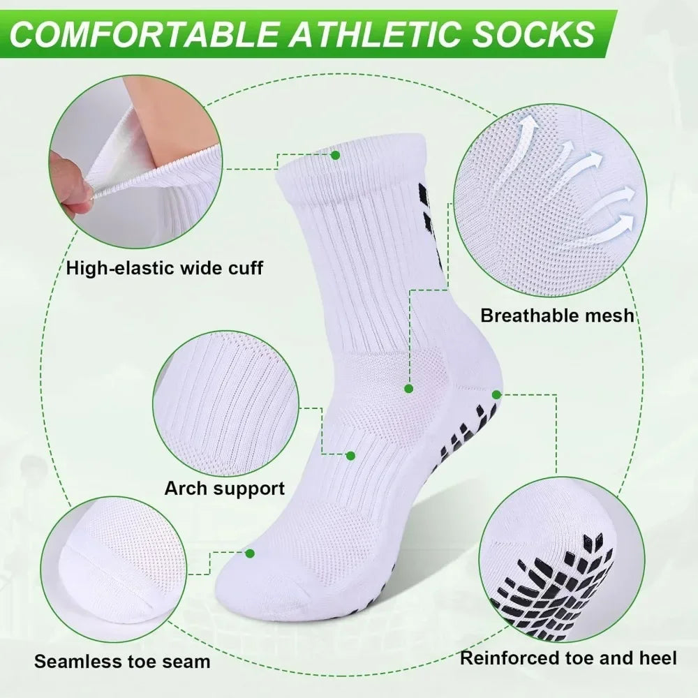 4 Pairs Non-slip Soccer Sports Socks