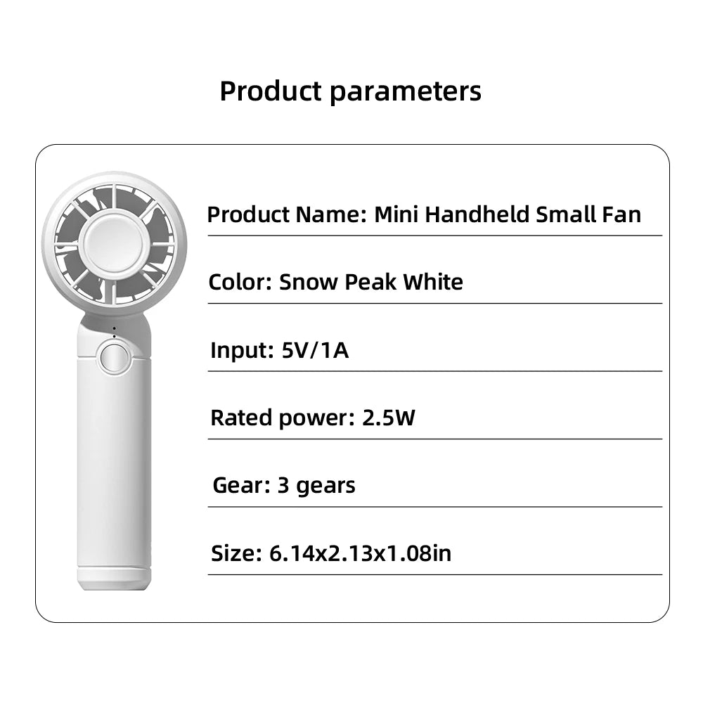 Mini USB Portable Handheld Fan Small Cooling Fan