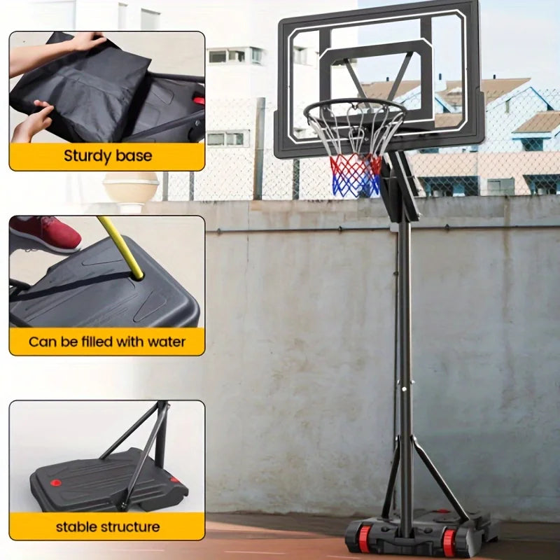 1 Basketball Hoop Outdoor Portable Hoop Court