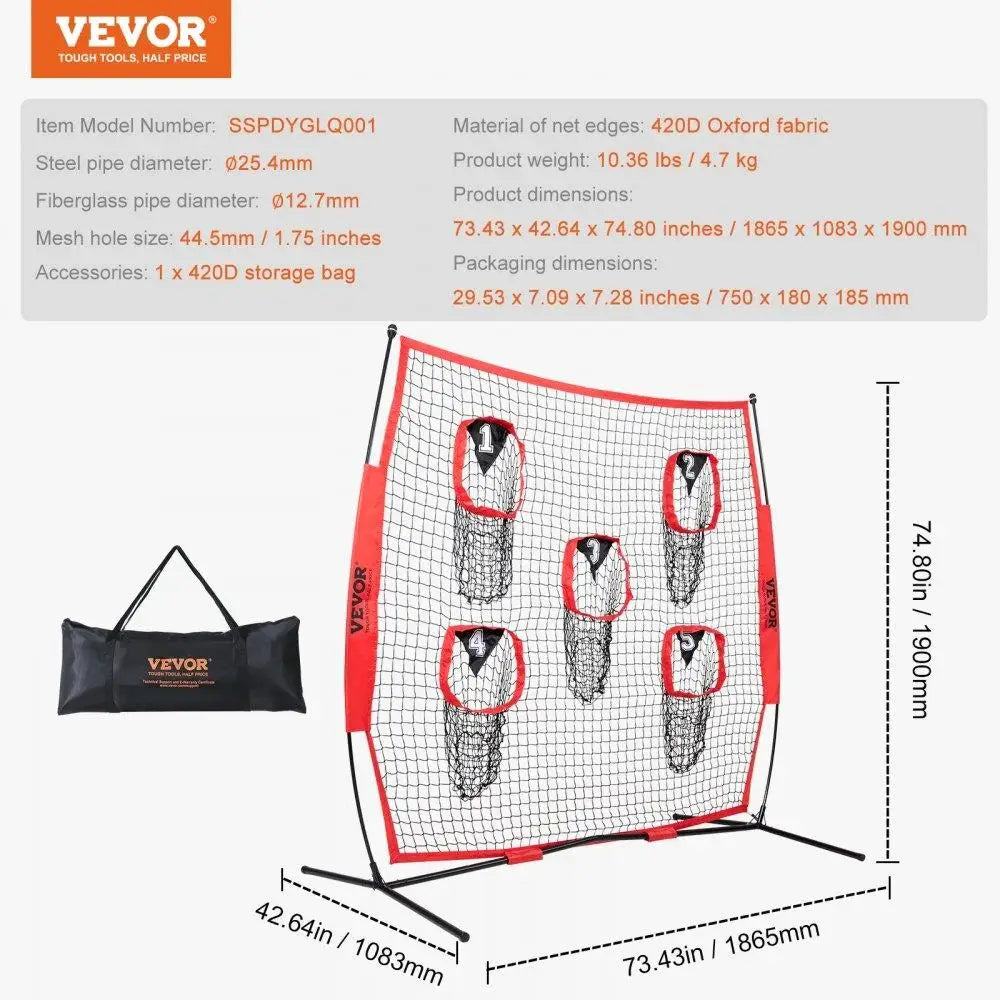 6 x 6 ft Football Trainer Throwing Net,