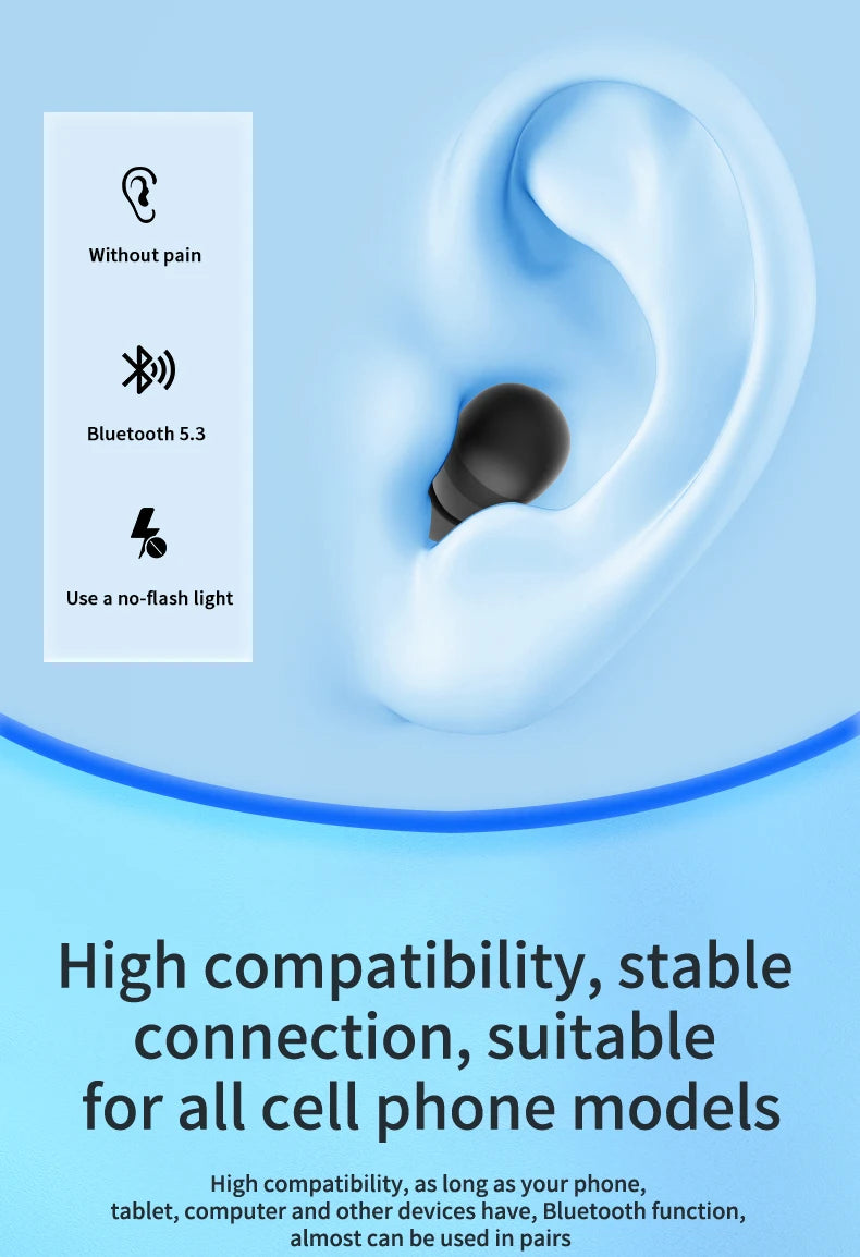 Sleep earbuds, wireless mini work earphones