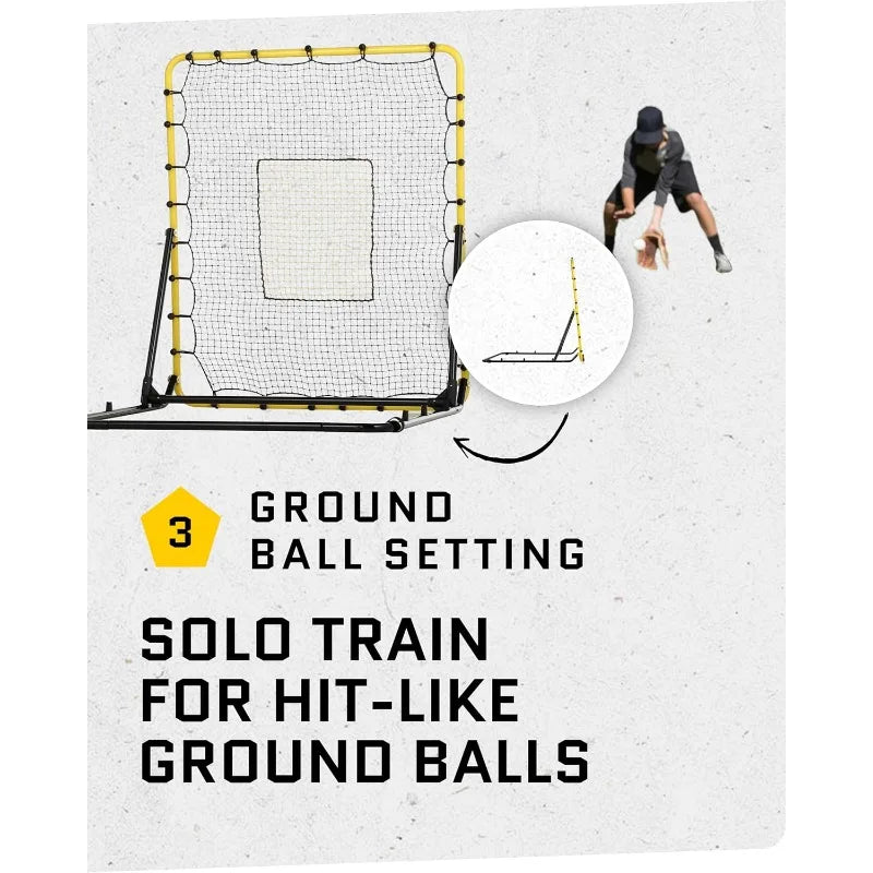 Fielding Trainer - Baseball & Softball Pitch-Back Rebound Net