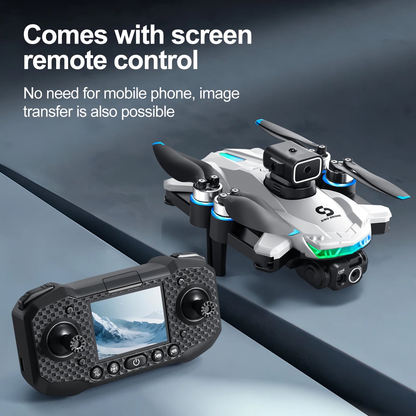 S160 Color LED Drone Professional 4K HD Quadcopter
