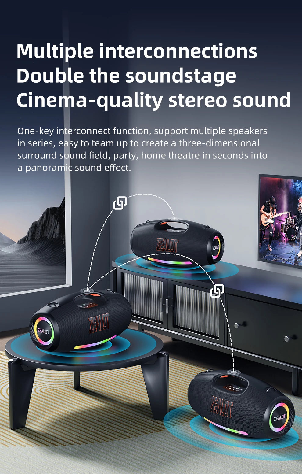 Zealot S89 250W Portable Bluetooth Speaker
