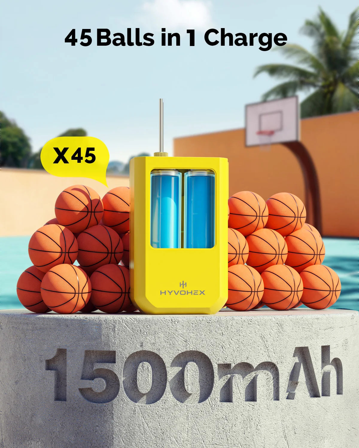 P100 Portable Electric Ball Pump Digital LED Display