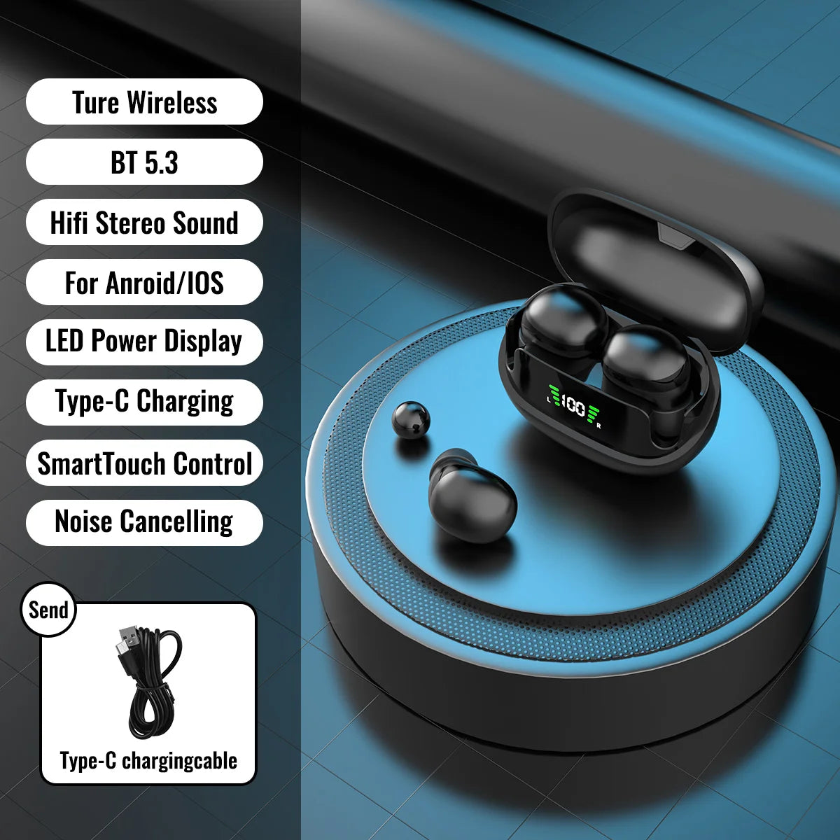 Sleep earbuds, wireless mini work earphones