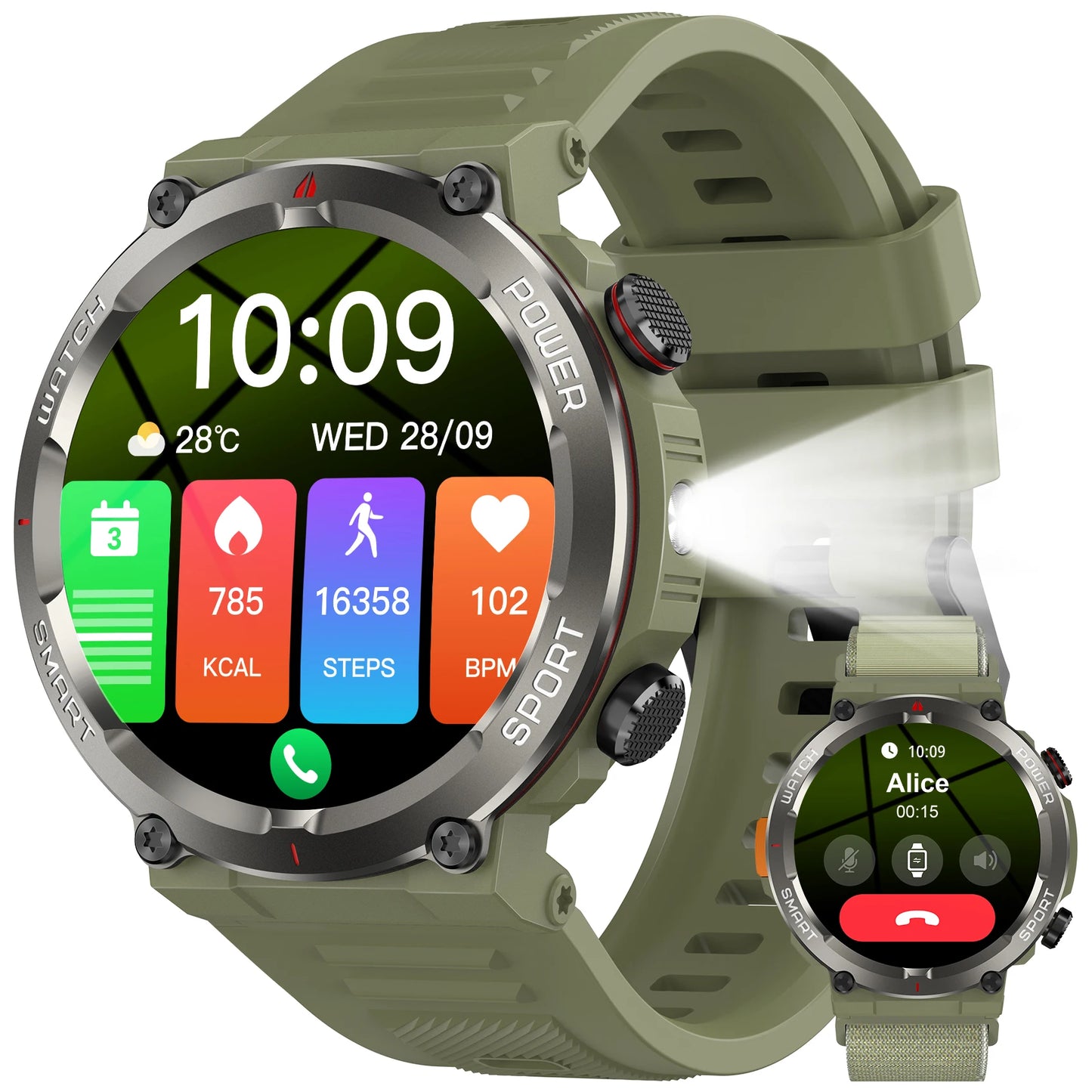 Blackview W50pro Waterproof Smartwatch with LED Flashlight