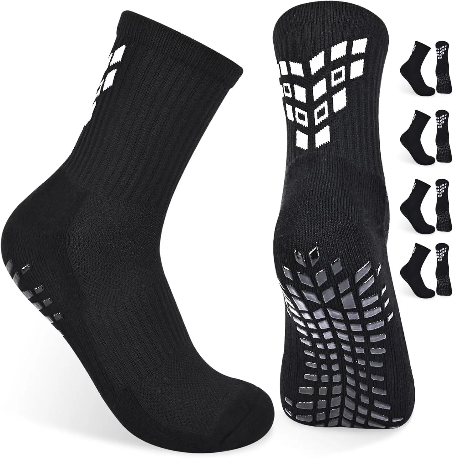 4 Pairs Non-slip Soccer Sports Socks