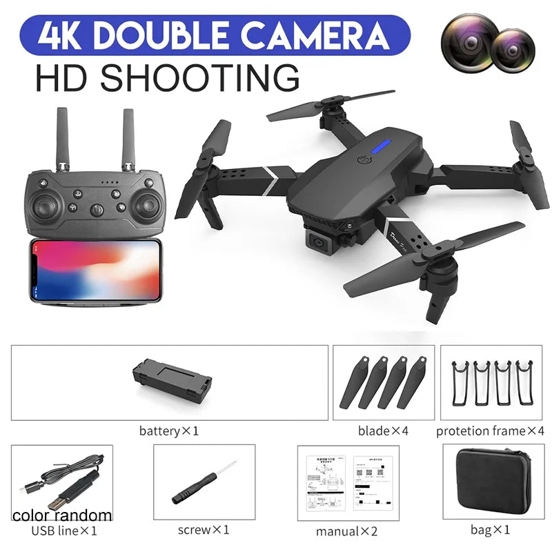 2024 E88Pro RC Drone 4K Professinal With 3 Battery