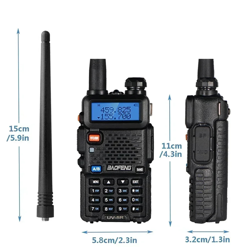 4Pcs Baofeng UV-5R 5W Tri-Power Walkie Talkie