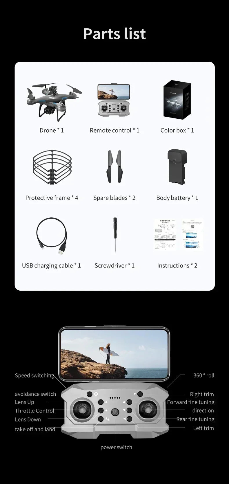 KY102 Drone 8K HD Profesional Dual-Camera