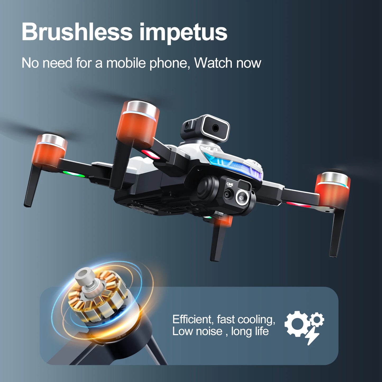 S160 Color LED Drone Professional 4K HD Quadcopter