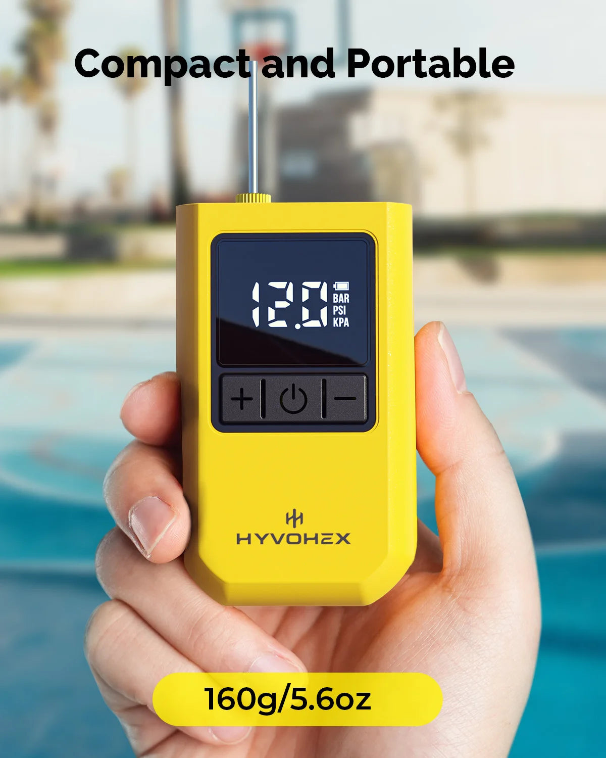 P100 Portable Electric Ball Pump Digital LED Display