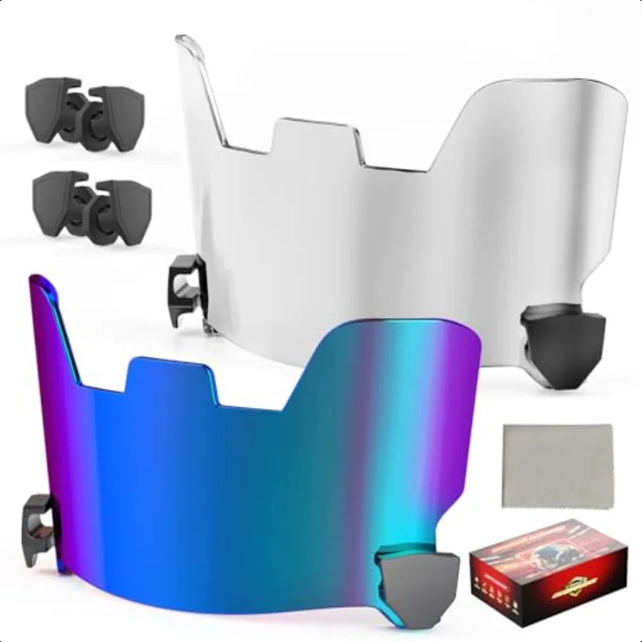 Football Visor Pro Dual Blue Clear Lens for Day Night Play