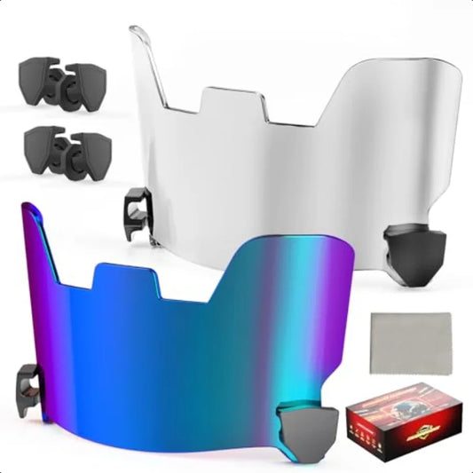 Football Visor Pro Dual Blue Clear Lens for Day Night Play