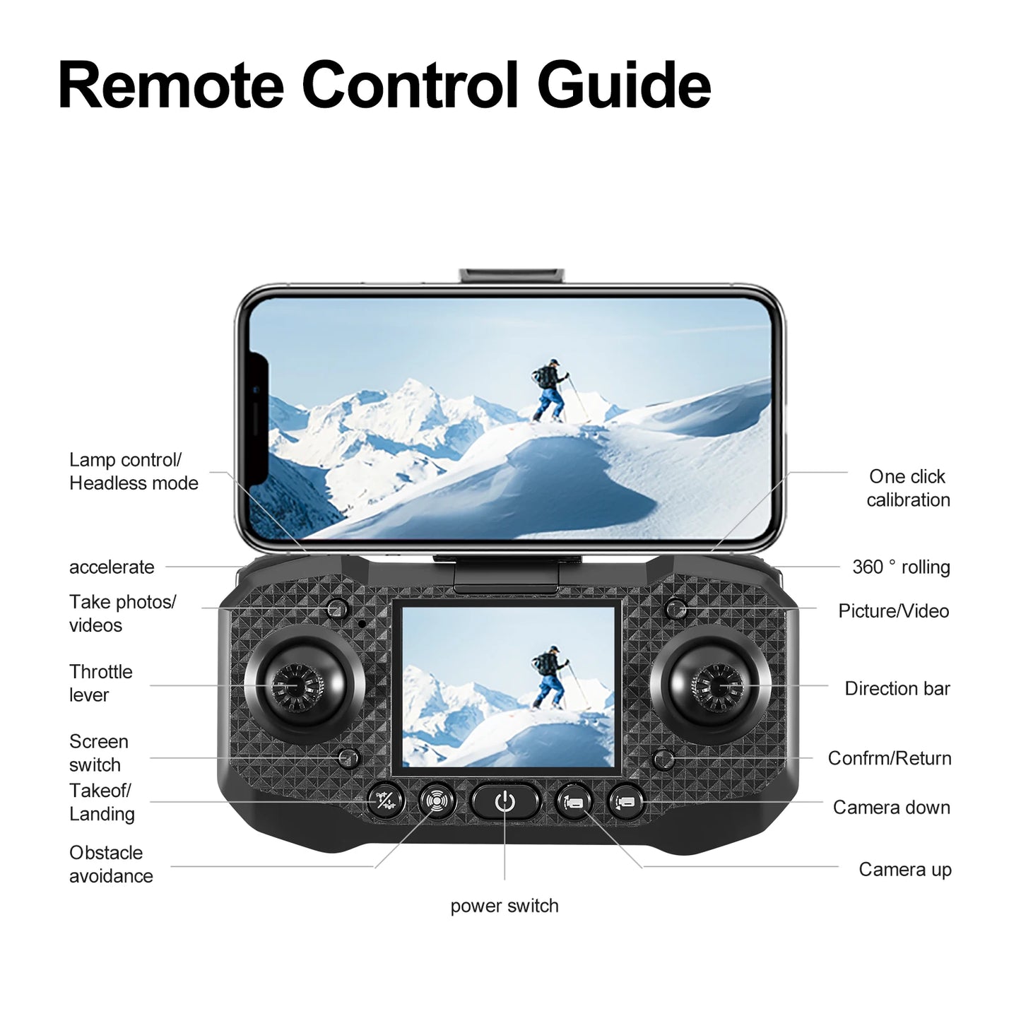 S160 Color LED Drone Professional 4K HD Quadcopter