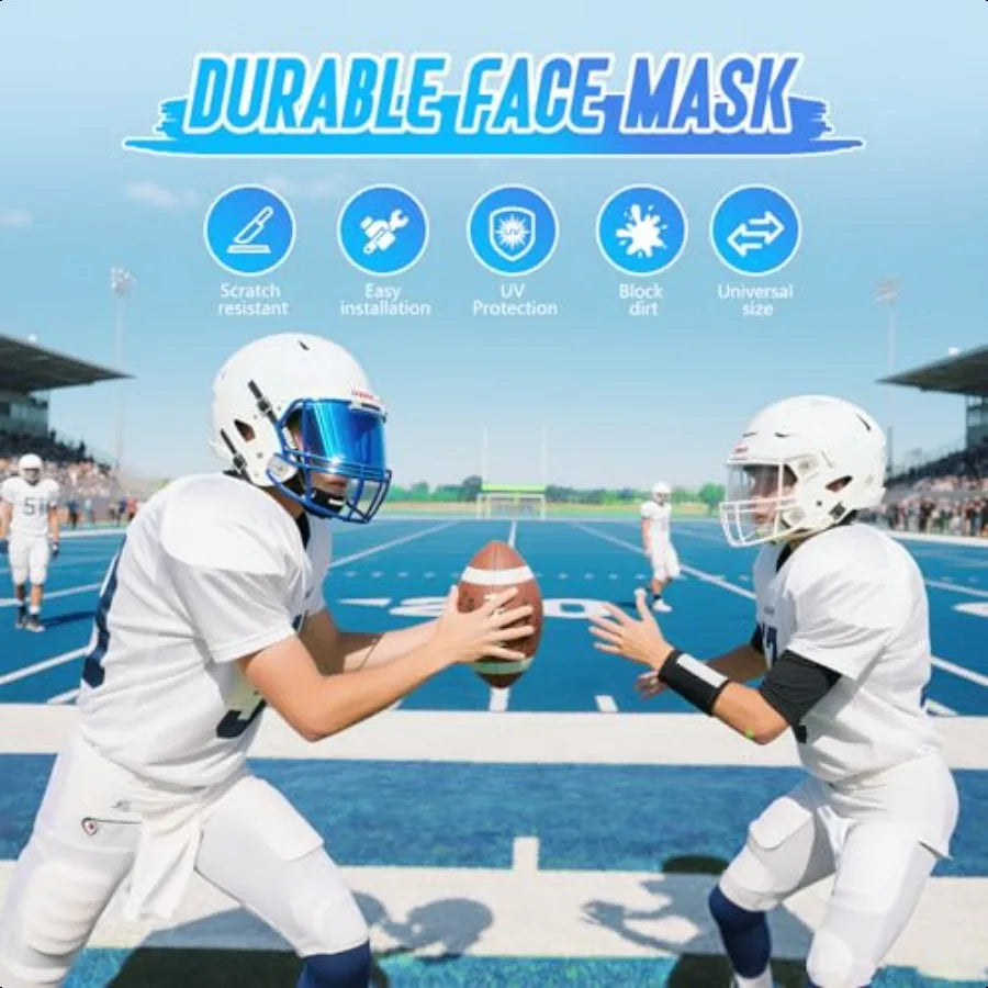 Football Visor Pro Dual Blue Clear Lens for Day Night Play