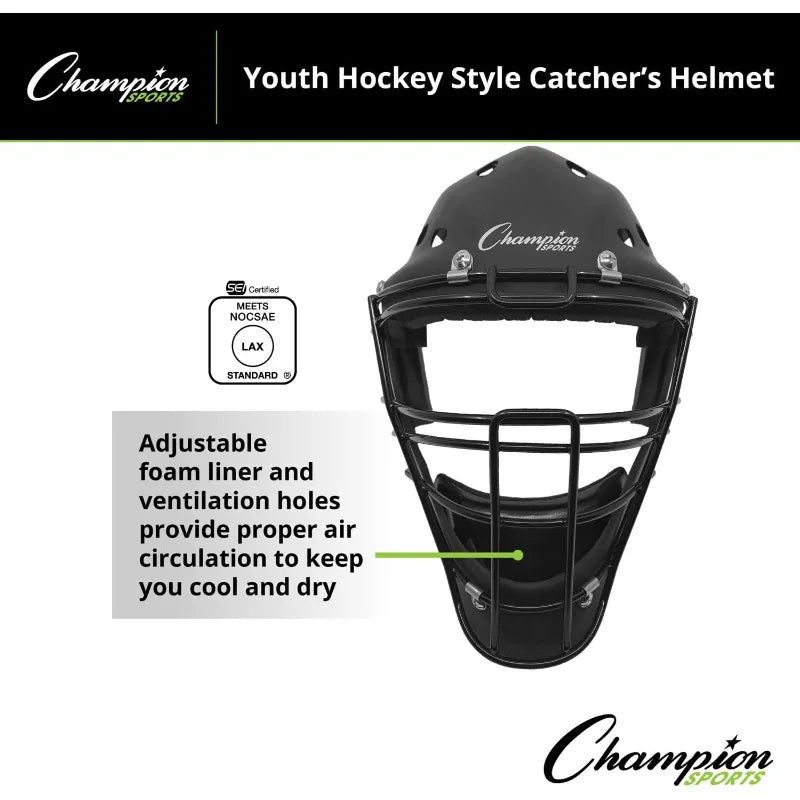 Champion Sports Hockey Style Catcher's Helmet Mask
