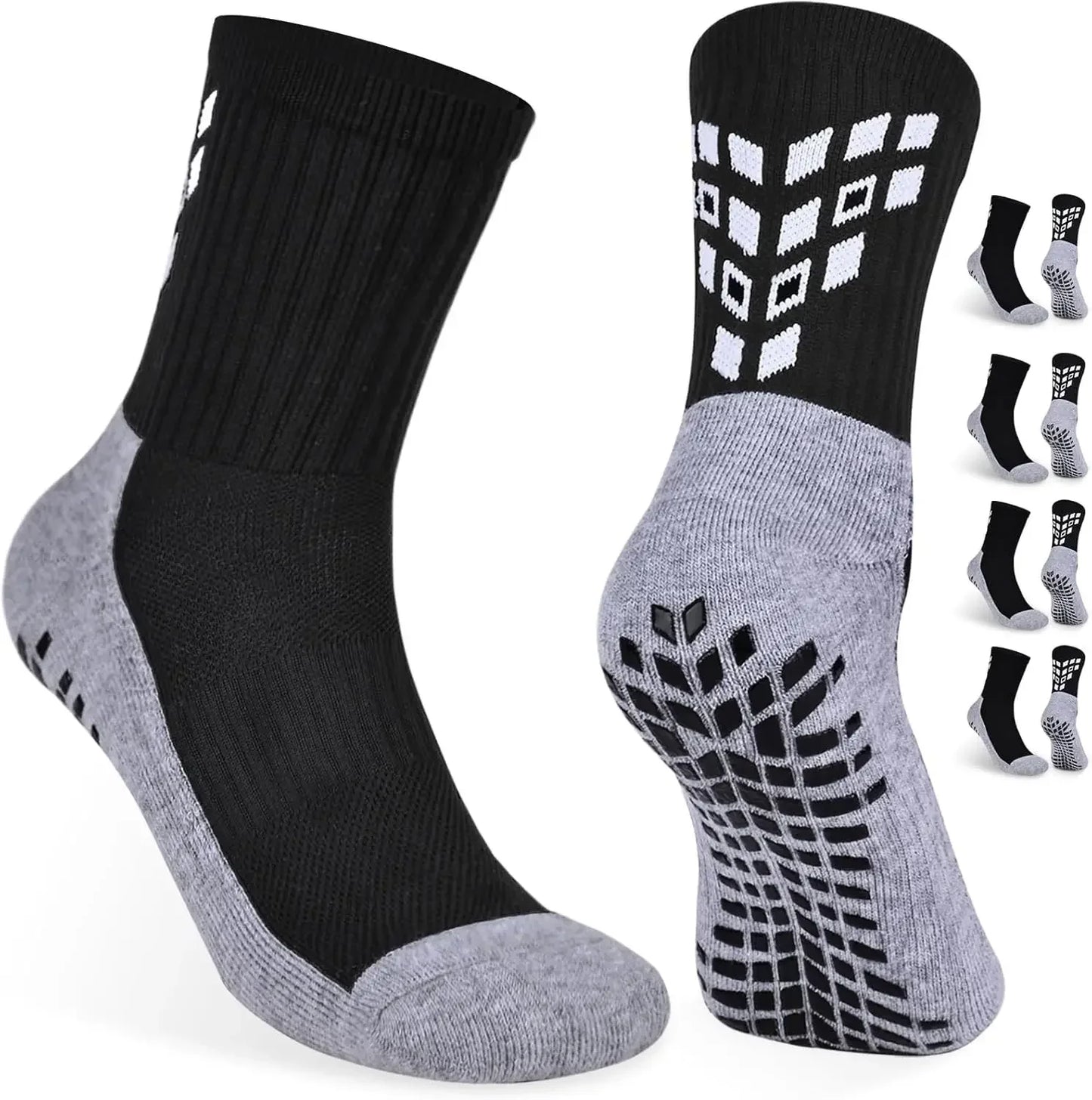 4 Pairs Non-slip Soccer Sports Socks