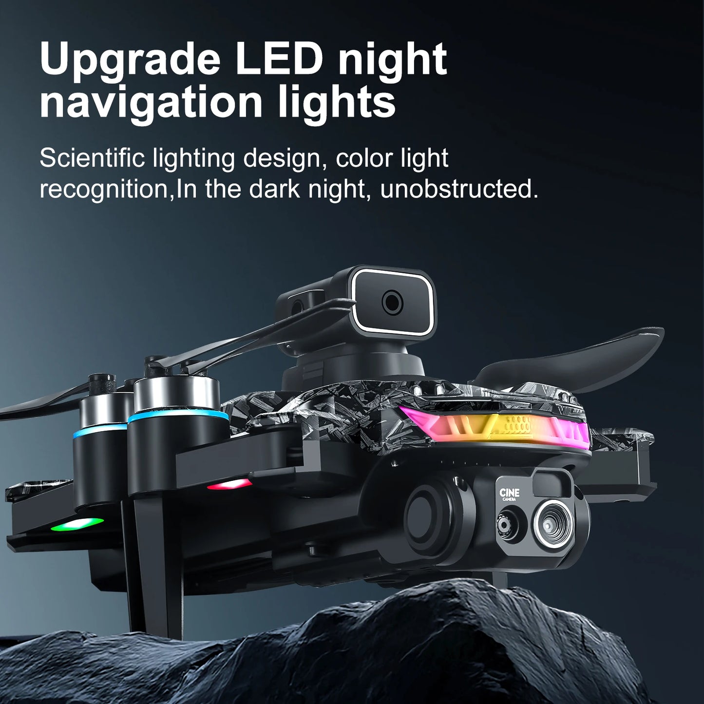 S160 Color LED Drone Professional 4K HD Quadcopter