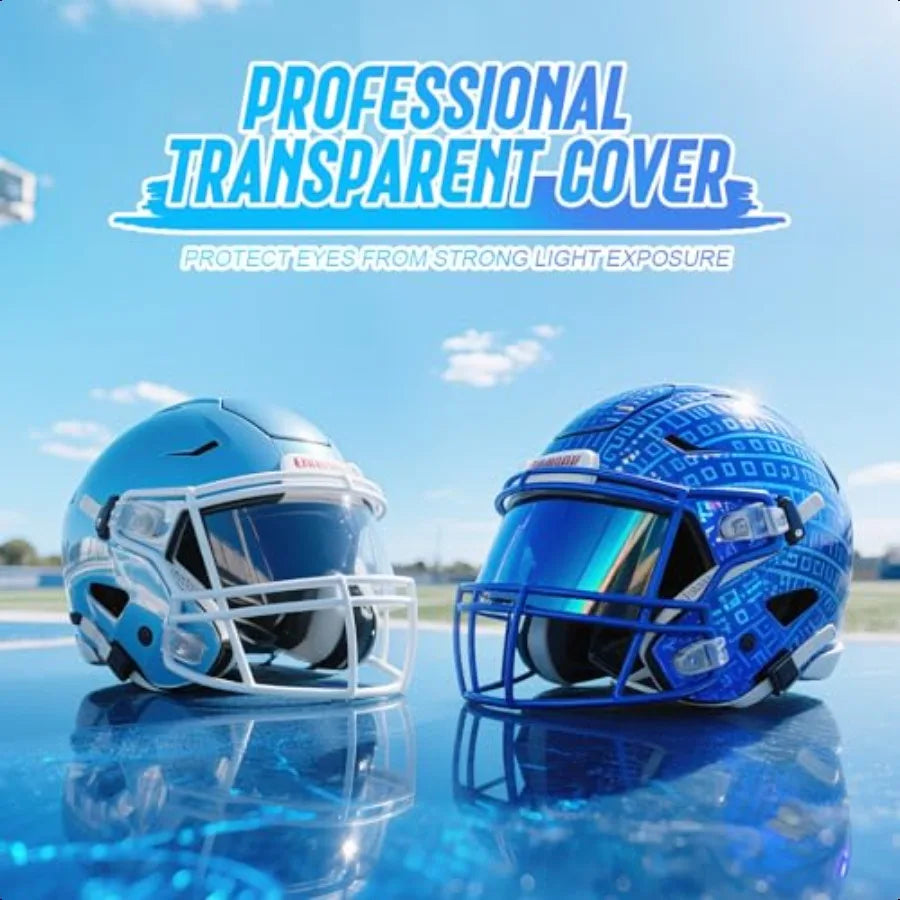 Football Visor Pro Dual Blue Clear Lens for Day Night Play