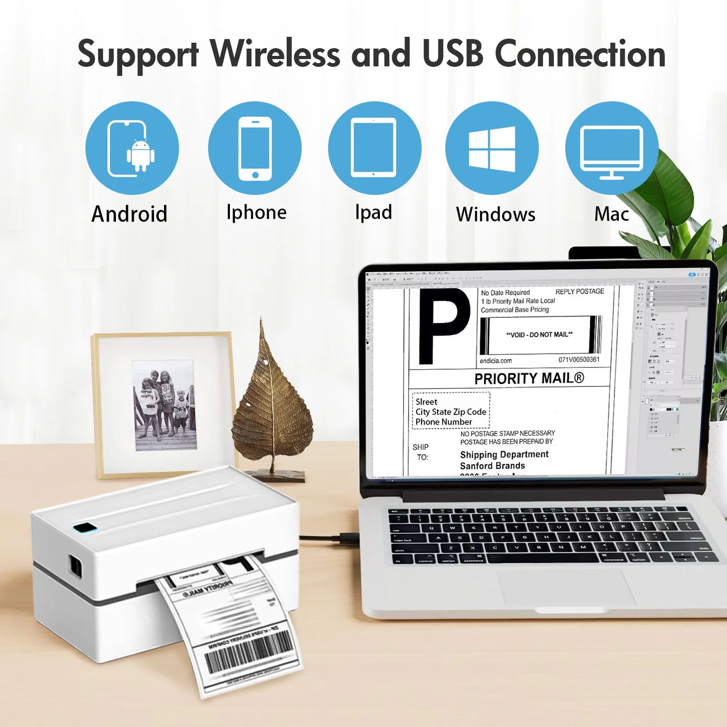 Thermal Label Printer Portable