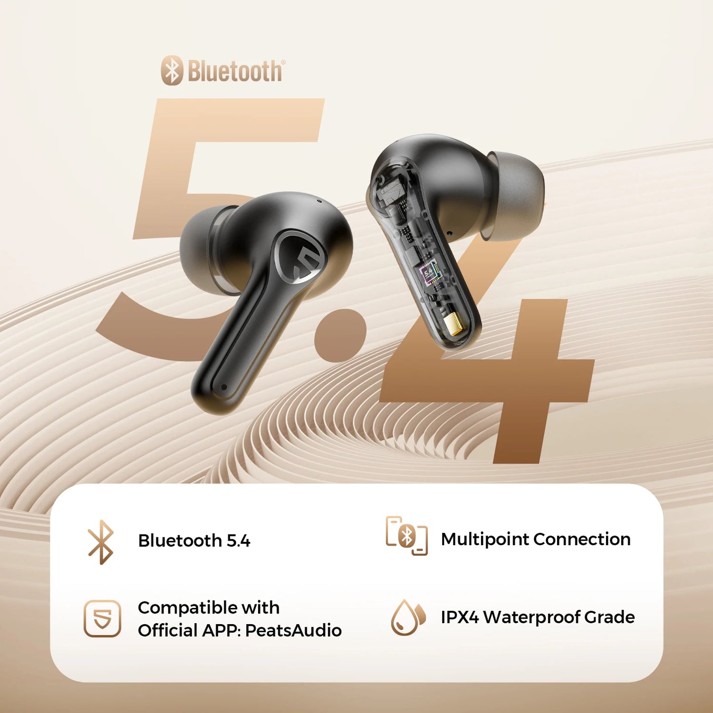 SoundPEATS T3 pro Wireless Earbuds Active Noise Cancelling Bluetooth