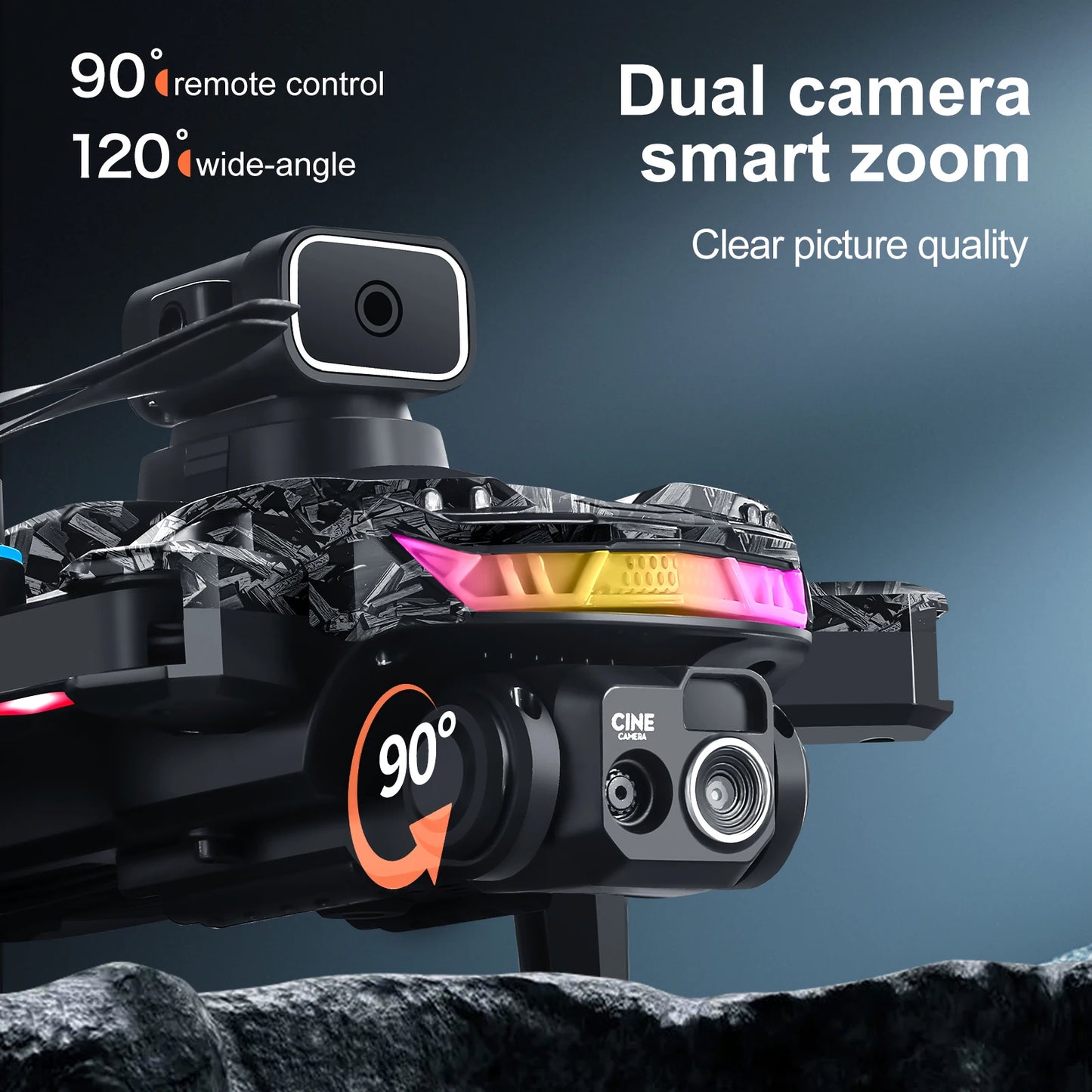 S160 Color LED Drone Professional 4K HD Quadcopter