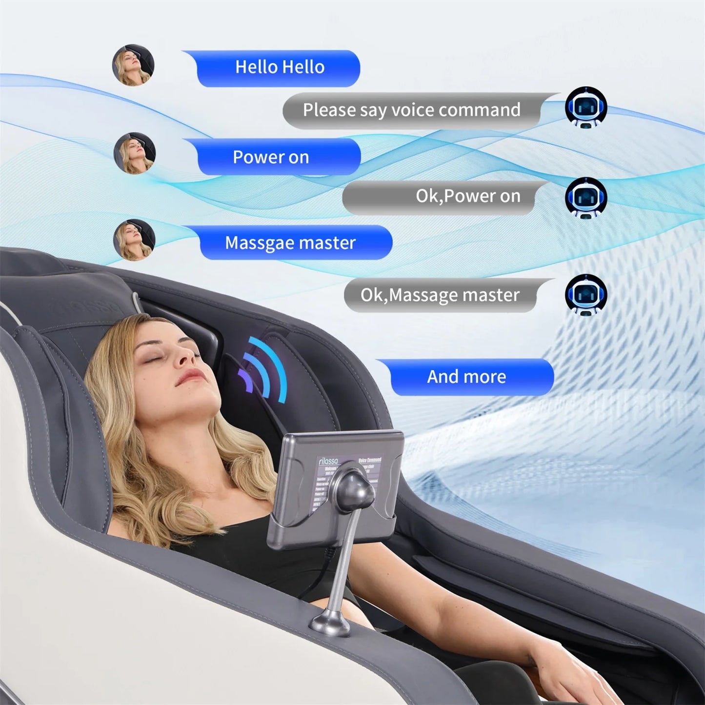 2025 4D Massage Chairs AI Voice Control Zero Gravity Massage Chairs Full Body Shiatsu Scan and Recliner Chair with Yoga Stretch