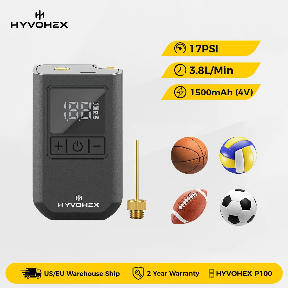P100 Portable Electric Ball Pump Digital LED Display