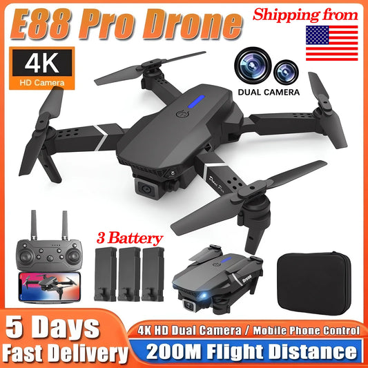 2024 E88Pro RC Drone 4K Professinal With 3 Battery