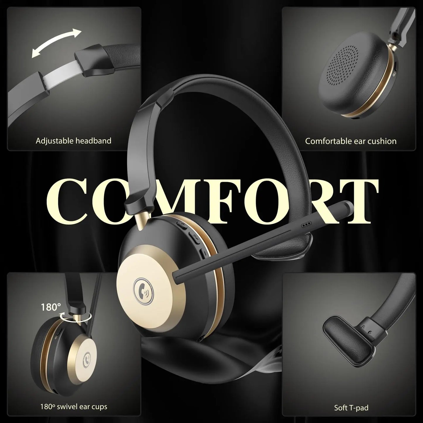 Bluetooth Headset V5.3, Wireless Headset