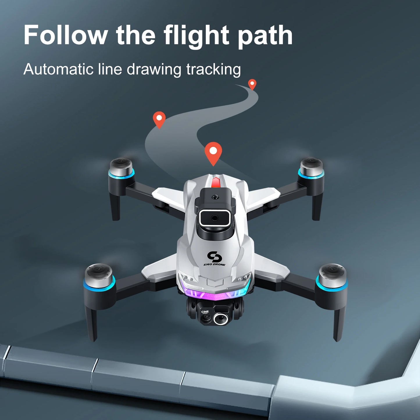 S160 Color LED Drone Professional 4K HD Quadcopter