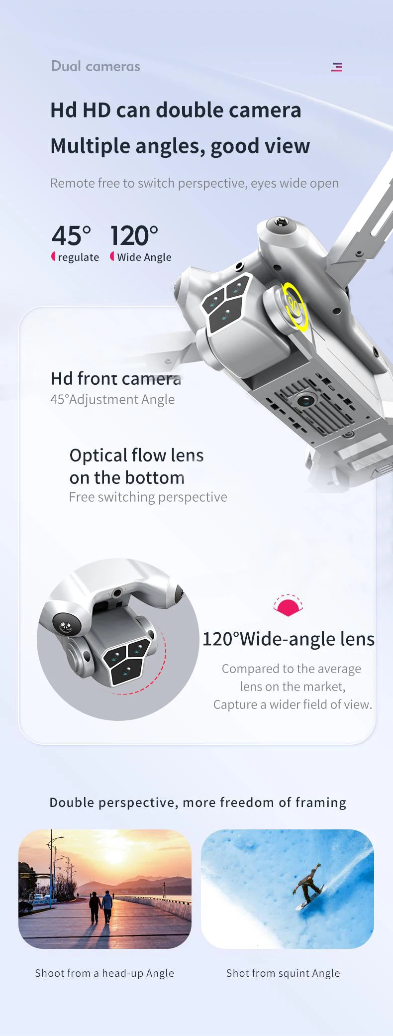 H10 drone, 8K camera intelligent obstacle avoidance,