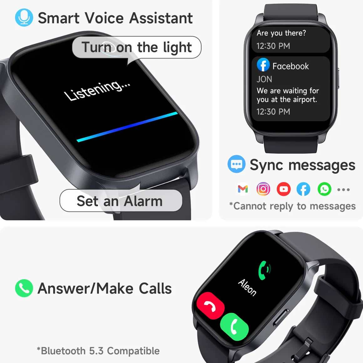 TOOBUR 2.01“ Smart Watch for Women