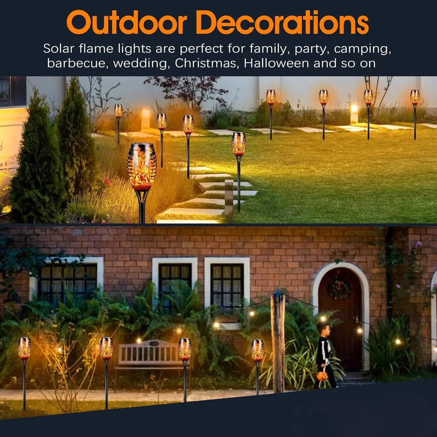 Solar Outdoor Lights,12LED Solar Tiki Torches