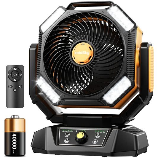 coldSky 40000mAh Camping Fan Battery Operated