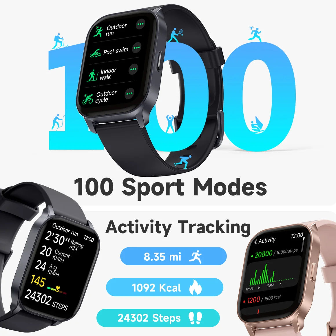 TOOBUR 2.01“ Smart Watch for Women