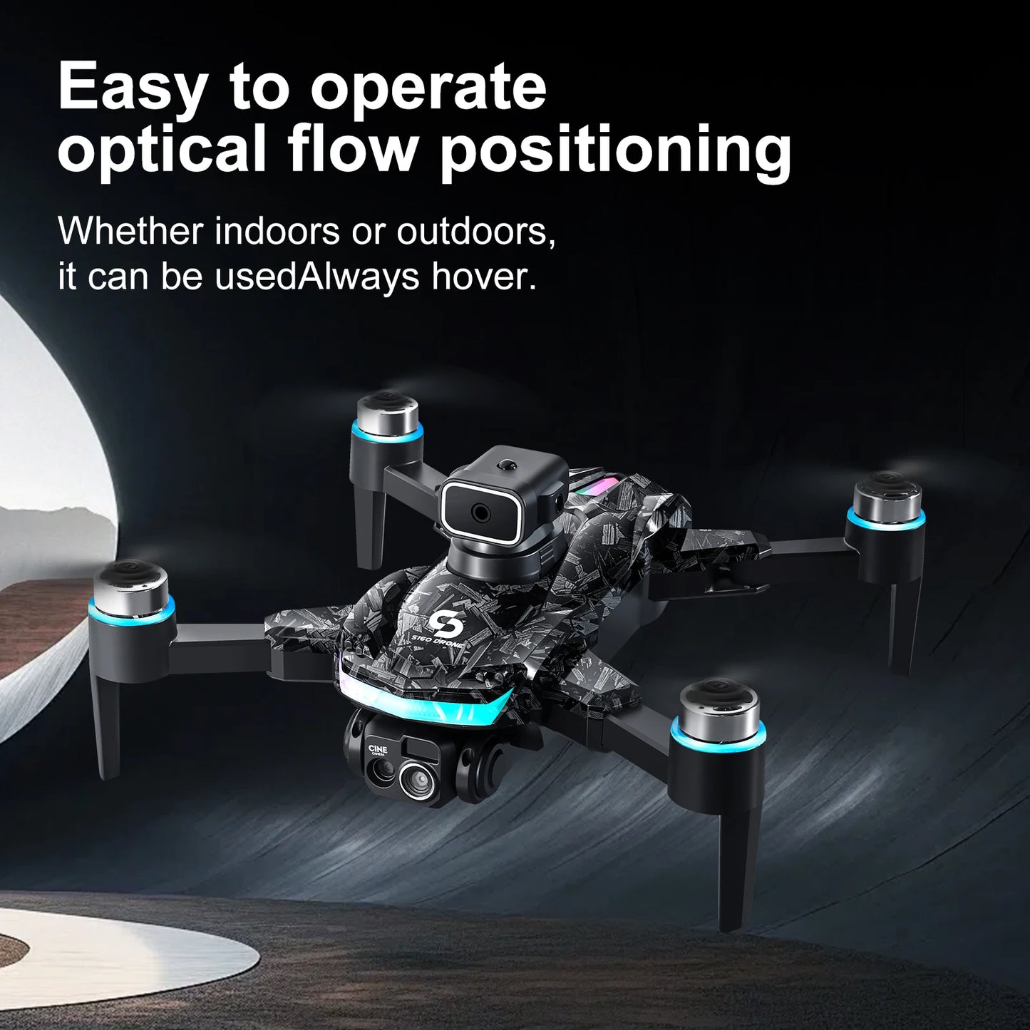 S160 Color LED Drone Professional 4K HD Quadcopter