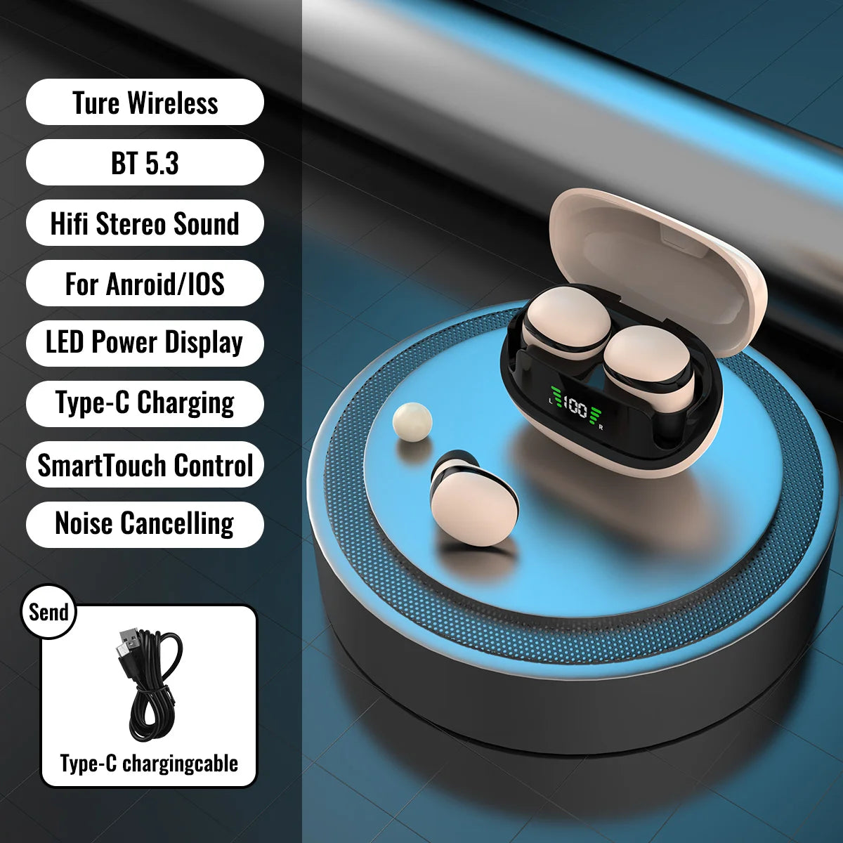 Sleep earbuds, wireless mini work earphones