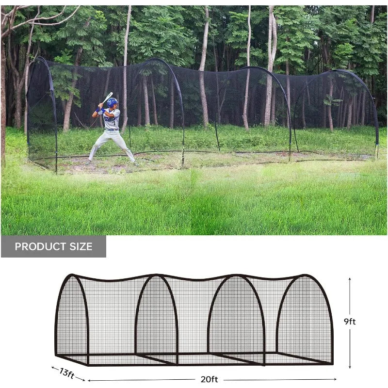 Pro 20FT Baseball Batting Cage Net and Frame