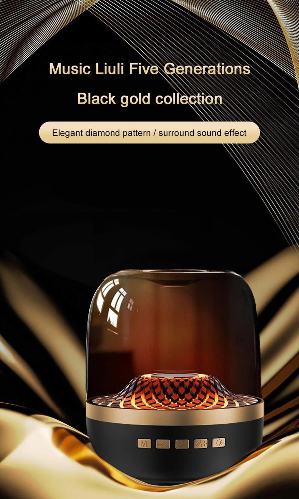 5th Glass Bluetooth Speaker Subwoofer